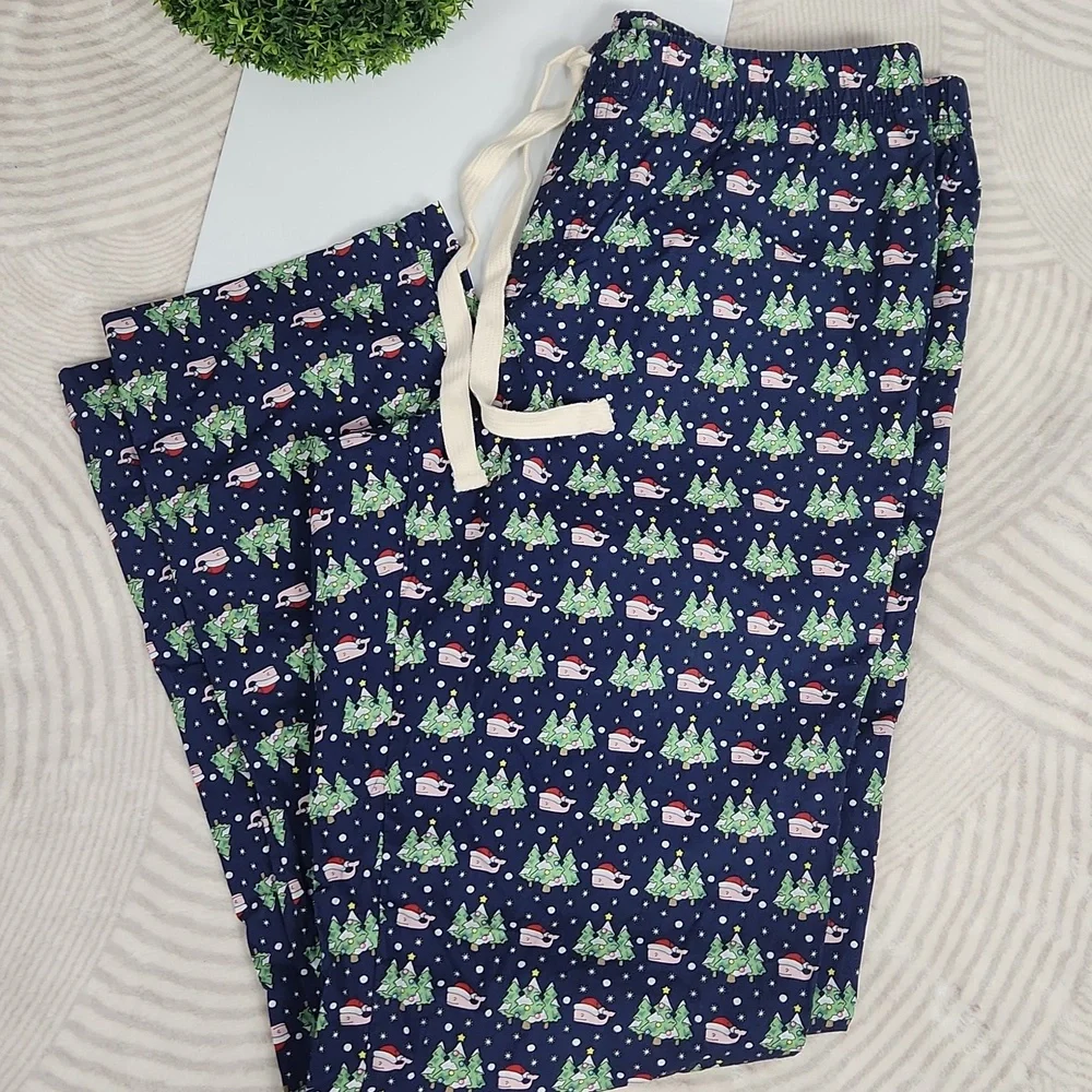 Vineyard Vines Men’s Whale Santa Christmas Flannel Pajama Pants - Small - Picture 3 of 7